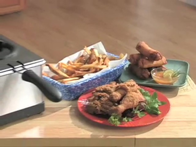 Maxi - Matic&reg; Stainless Steel 3 1/2 - qt. Immersion Deep Fryer  - image 10 from the video